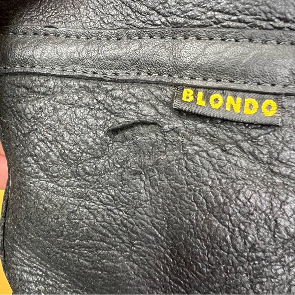 BLONDO Black Leather Shearling Lined Boots, 9.5B - Picture 11 of 13